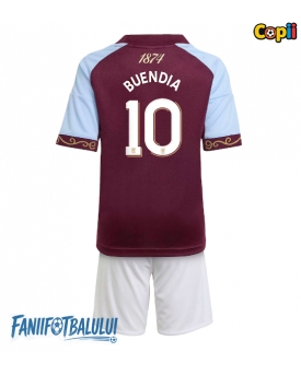 Aston Villa Emiliano Buendia #10 Echipament de Fotbal Replică 2025-26 Copii Acasa (+ Șorturi)